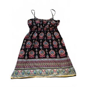 Y2K No Boundaries XL Black mini Spaghetti Strap flair dress